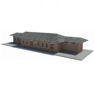 brick railway station HO scale buildings