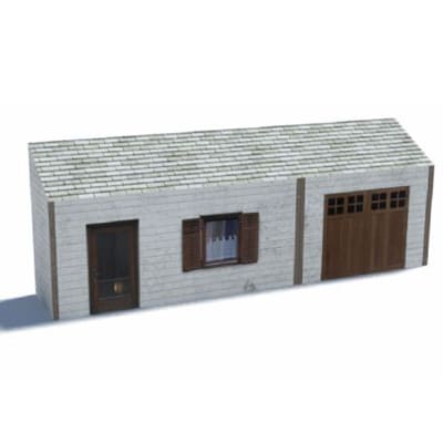 small white background house oo gauge