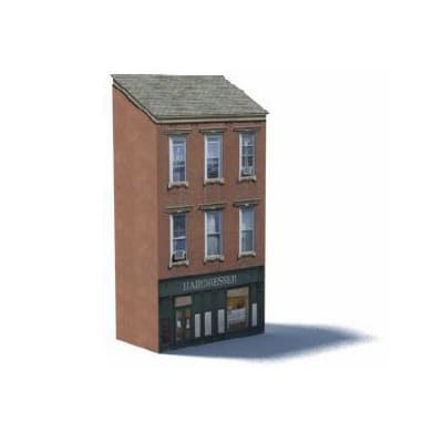 brick background apartments ho scale