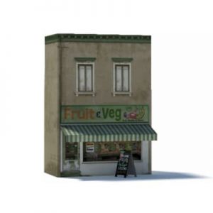 fruit shop ho scale building