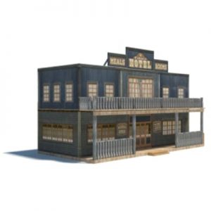 wild western cowboy saloon - ho scale model buildings