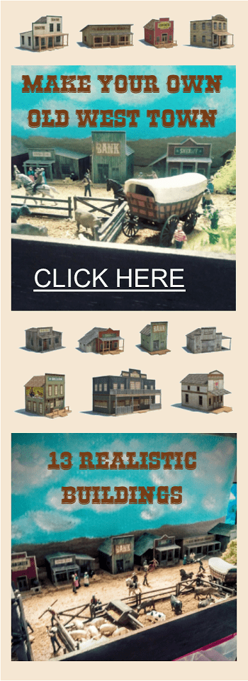 ho models of old wild western buildings