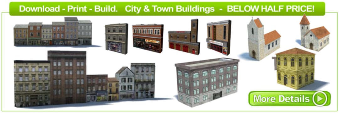 city town model railway buildings for ho scale trains