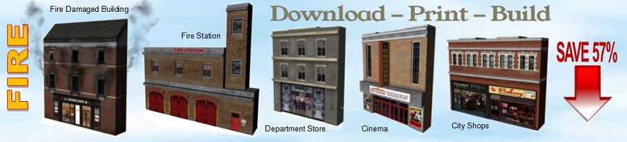 model builders printable paper scale city buildings