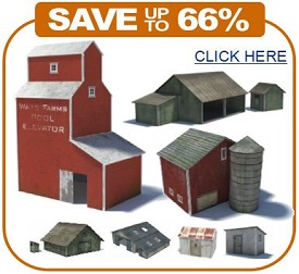 ho scale printable scale model farm buildings